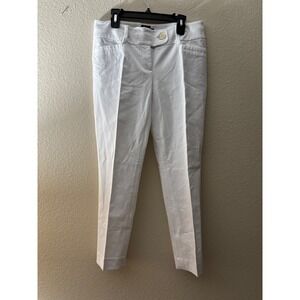 Talbots Womens White Straight Leg Dress Pants Ankle Cotton Blend Size 8
A854